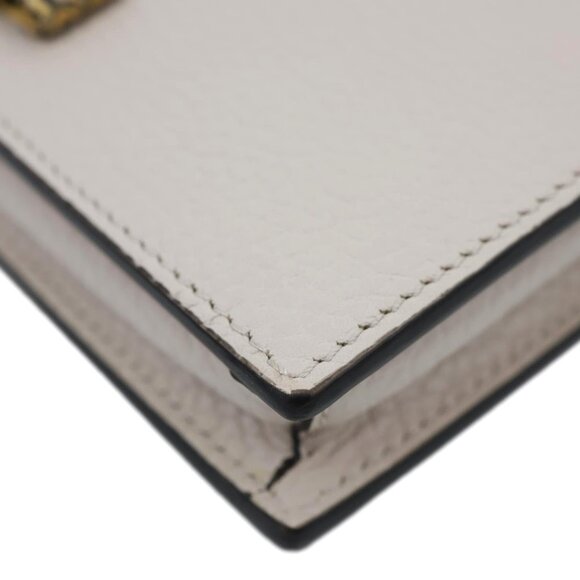Gucci Interlocking G Leather Chain Wallet Beige 746056 - Picture 8 of 13